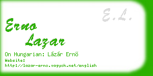 erno lazar business card